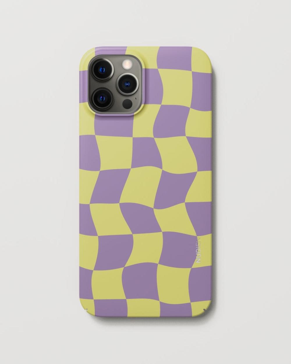 iPhone 12 Pro Max | Thin Case – Checkered Violet/Yellow / iPhone 12 Pro Max iPhone 12 Pro Max Checkered Violet